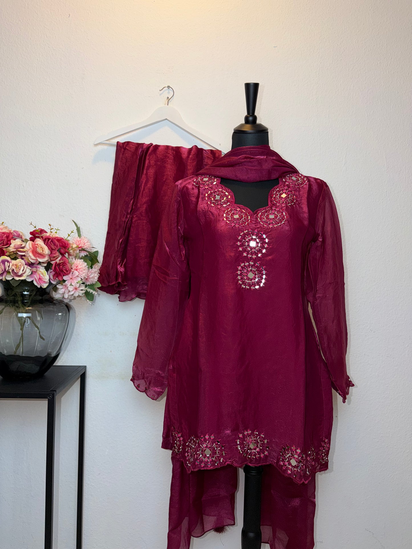 Silk Mirror Sharara Suit