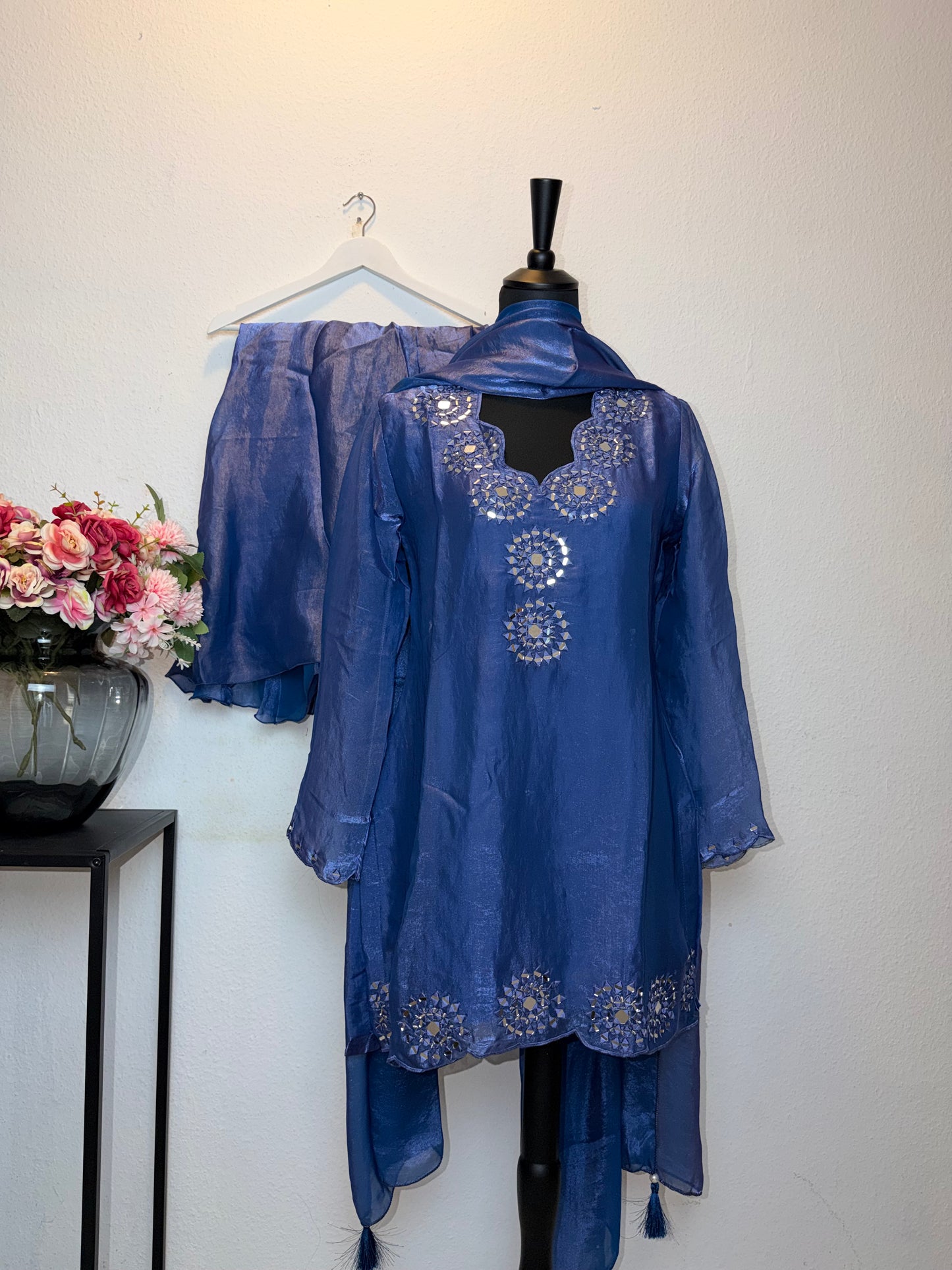 Silk Mirror Sharara Suit