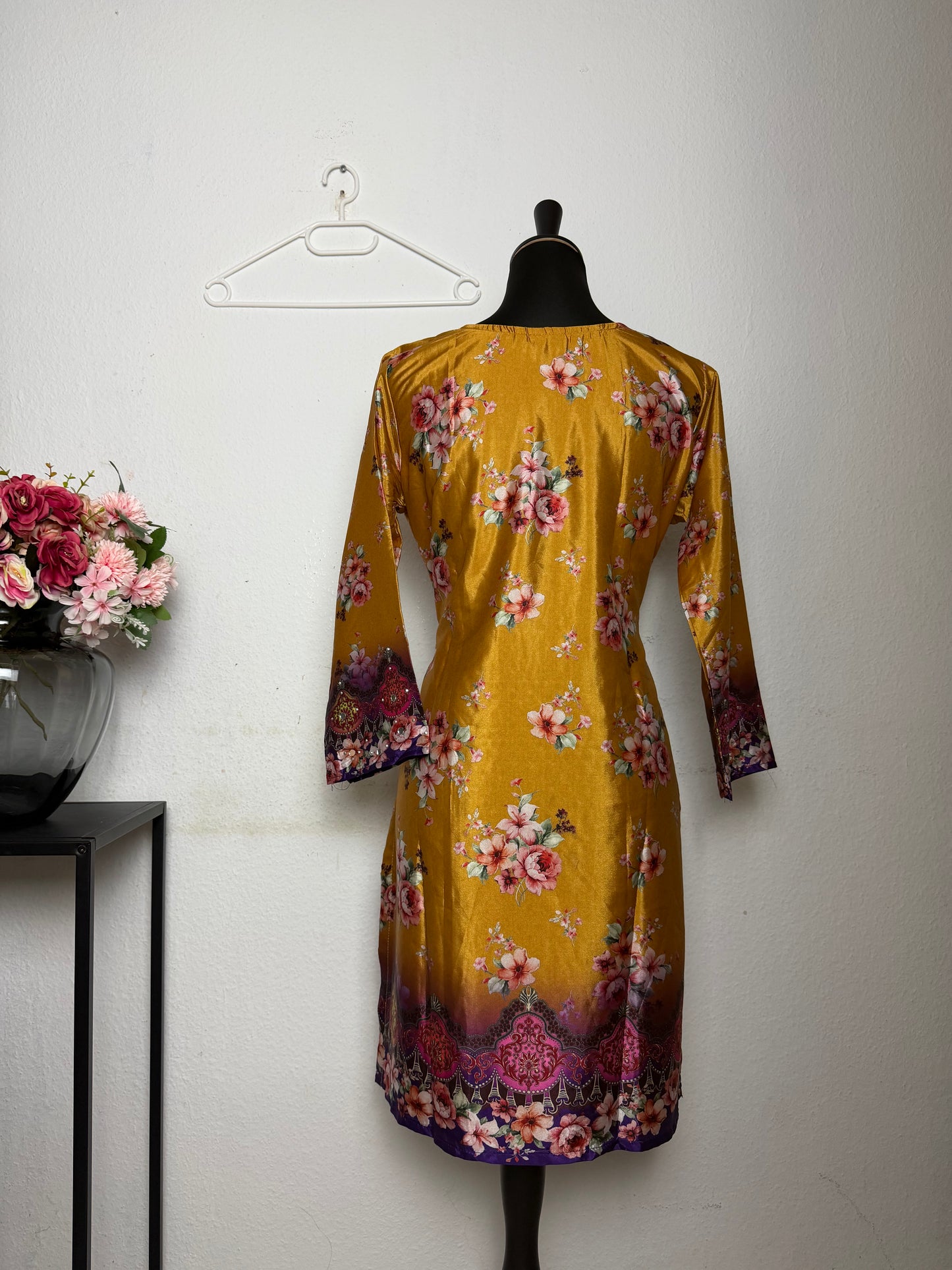 Silk Mirror Work Gharara Suit